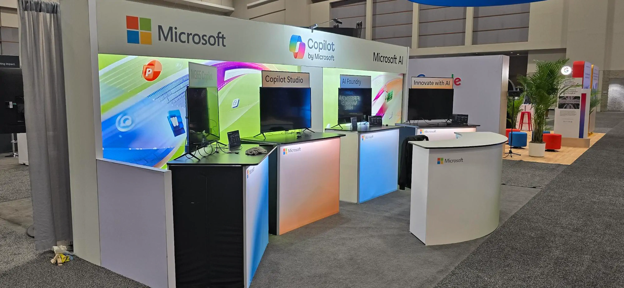 Microsoft Shines at AI+ Event with Bold Exhibit by Display Gurus